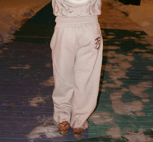 GREY “LOVE THE SINNER” SWEATPANTS!