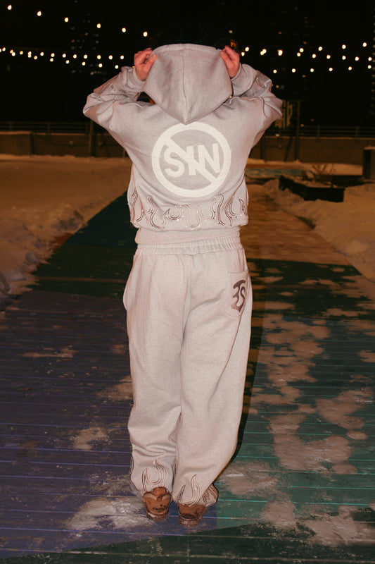 GREY HATE SIN HOODIE!