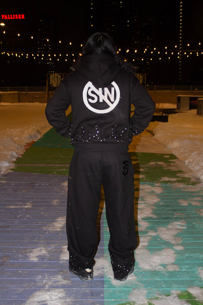 BLACK “LOVE THE SINNER” SWEATPANTS!