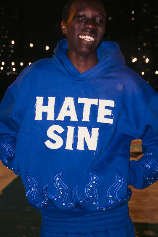 BLUE HATE SIN HOODIE!