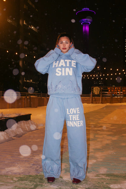 BABY BLUE HATE SIN HOODIE!