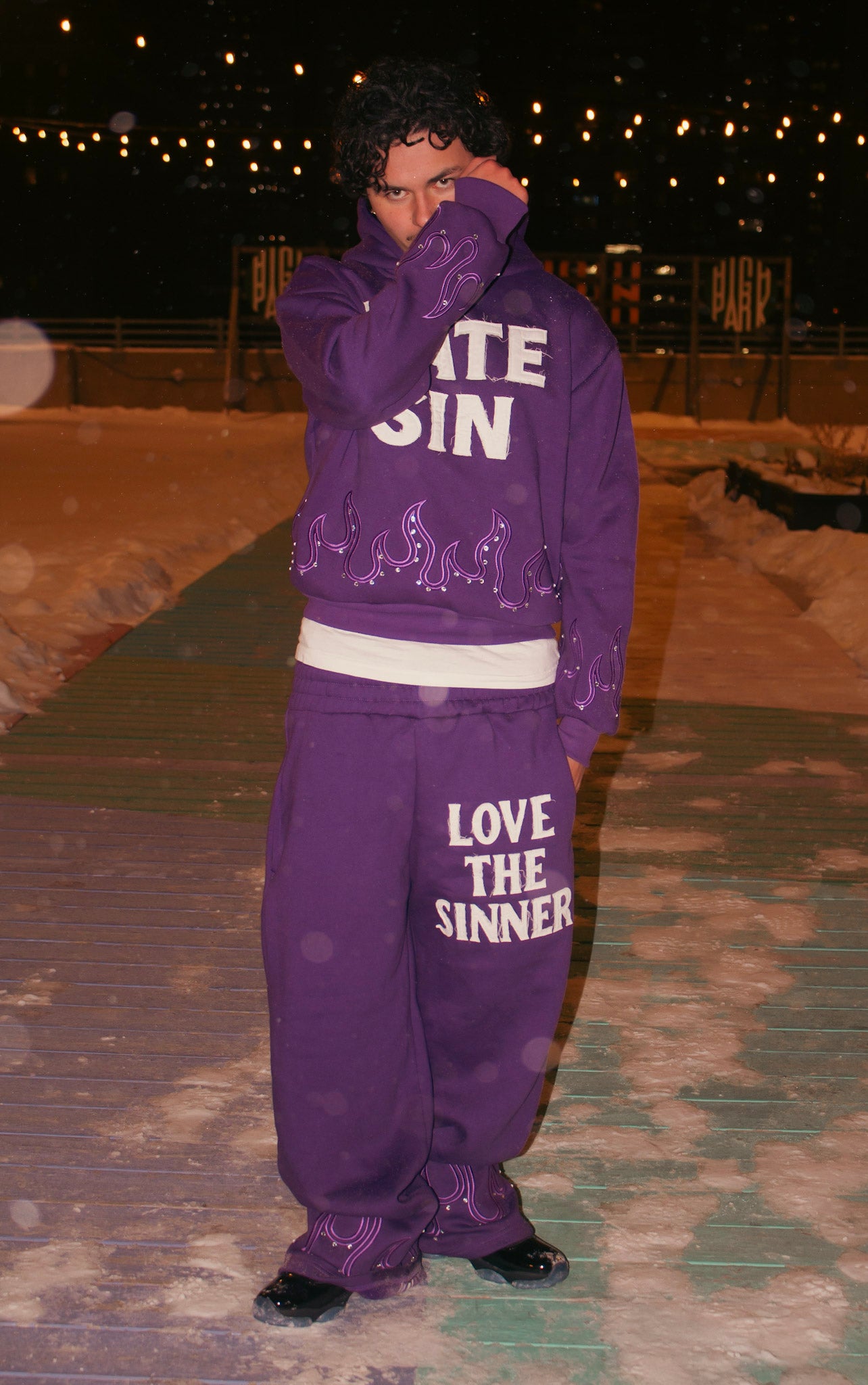 PURPLE HATE SIN HOODIE!