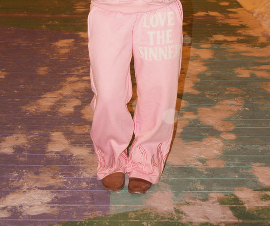 PINK “LOVE THE SINNER” SWEATPANTS!