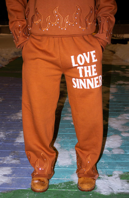 BRONZE “LOVE THE SINNER” SWEATPANTS!